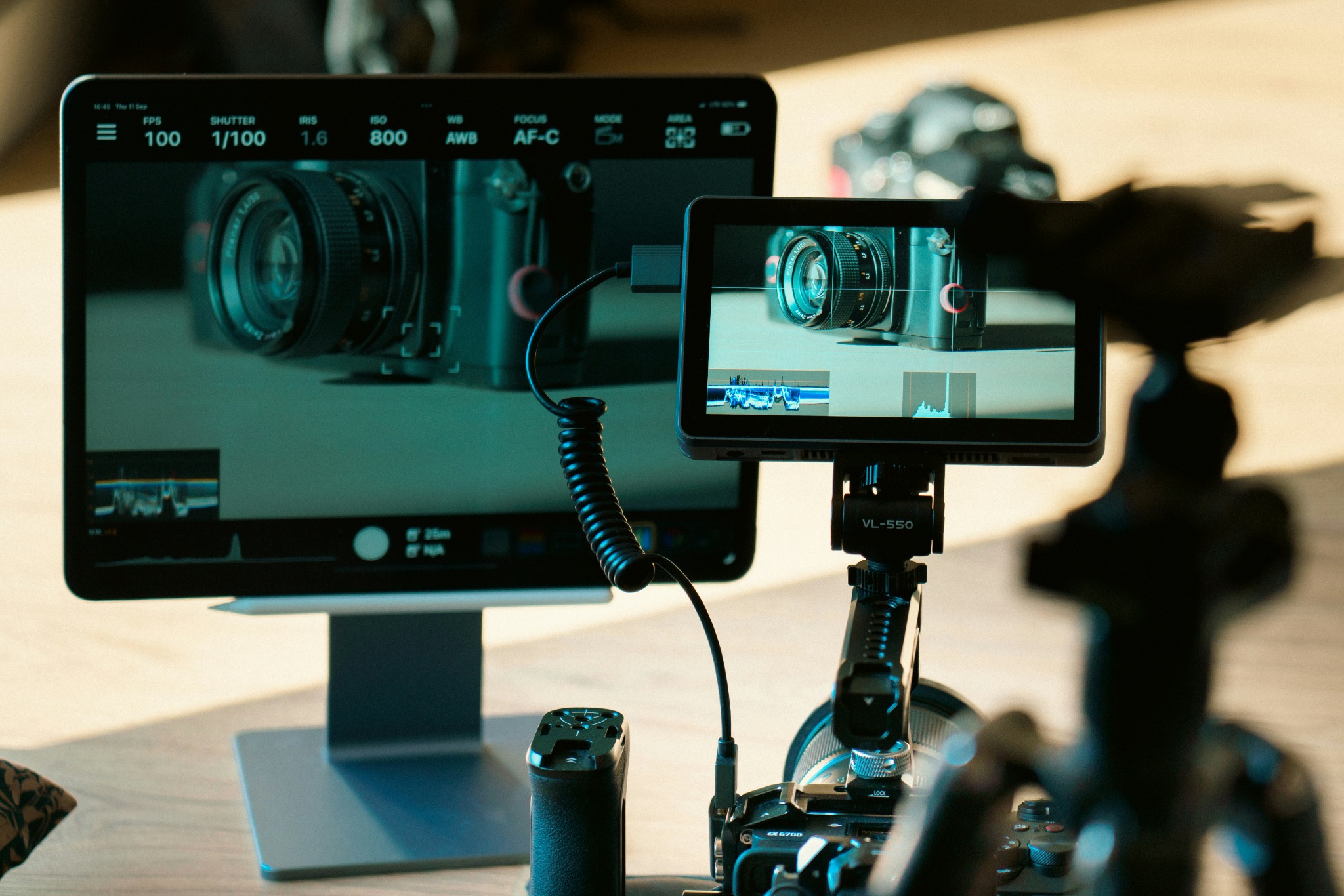 Nagrywanie filmu produktowego z monitorem podglądowym